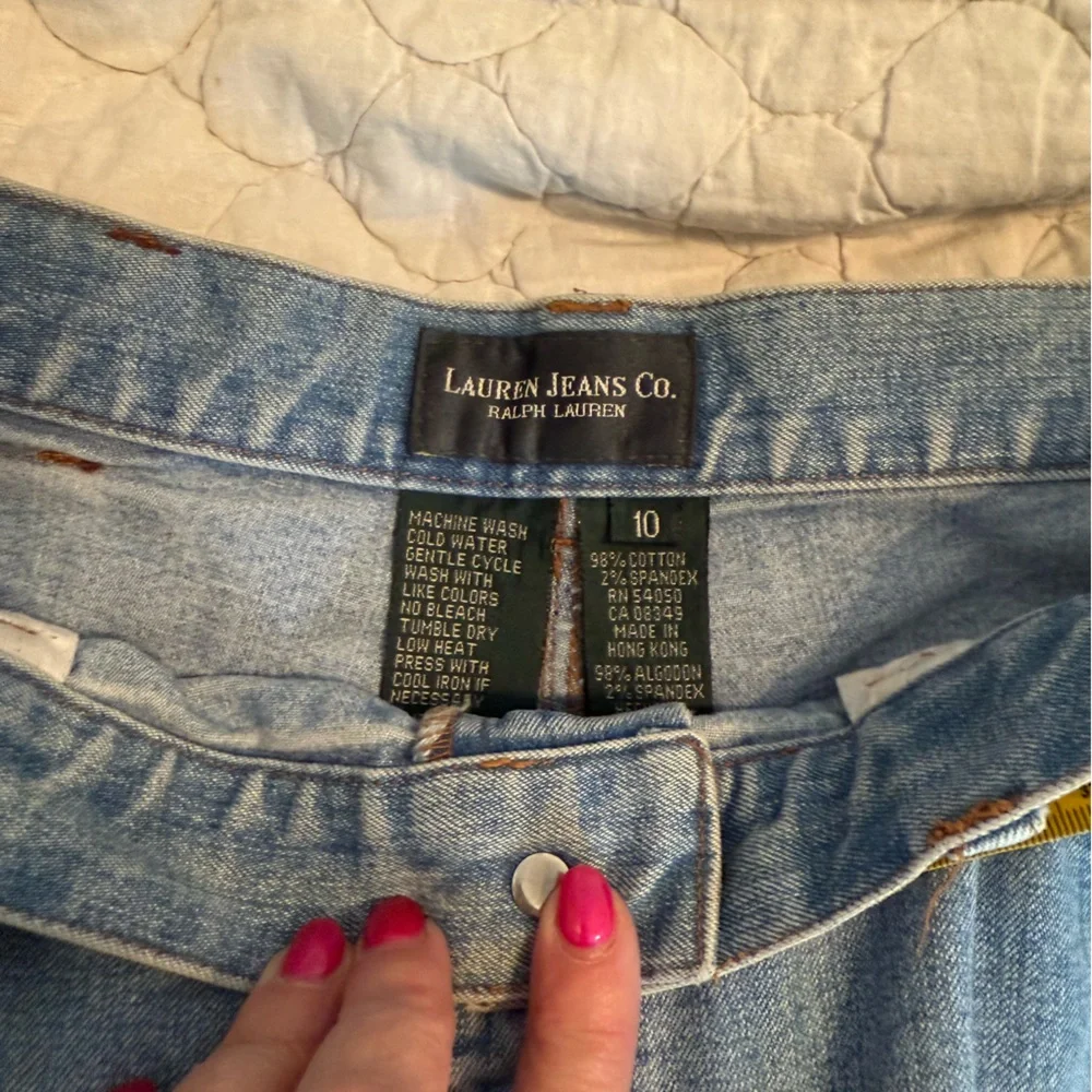 Lauren Jeans Co Straight Leg Jeans Women's 10 Blue Denim Stretch Comfortable - Picture 6 of 9